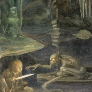 Bilbo se encuentra con Gollum
