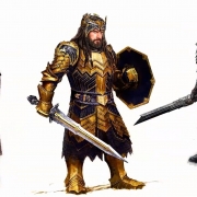 Diseños conceptuales de las armaduras de Fili, Thorin y Kili