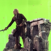 Orlando Bloom rueda una escena de acción