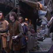 Peter Jackson, Luke Evans, John Bell y Mark Mitchinson