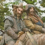 Jed Brophy y James Nesbitt en el rodaje de El Hobbit