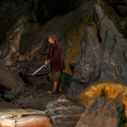 Andy Serkis y Martin Freeman en el rodaje