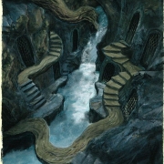 Otro boceto del palacio de Thranduil