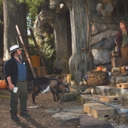Peter Jackson y Martin Freeman en la casa de Beorn