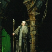 Ian McKellen en el decorado de Dol Guldur