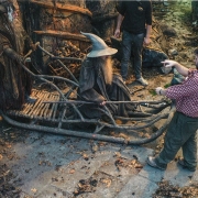 Sylvester McCoy, Ian McKellen y Peter Jackson