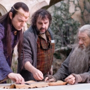 Hugo Weaving, Peter Jackson e Ian McKellen