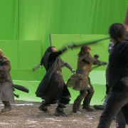 Fili, Thorin y Bofur luchando