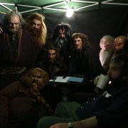Peter Jackson y un grupo de Enanos