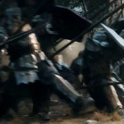 Los Enanos de las Colinas de Hierro defienden Erebor