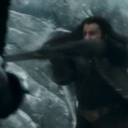 Thorin luchando en la Colina del Cuervo