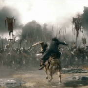Thorin, Fili y Kili cargan contra los Orcos