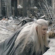 Thranduil luchando en Valle
