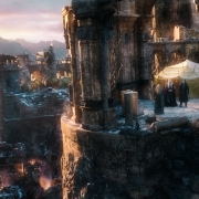 Gandalf, Thranduil y Bardo en Valle
