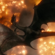 Smaug cae sobre Esgaroth
