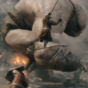 Bofur sube a un Troll
