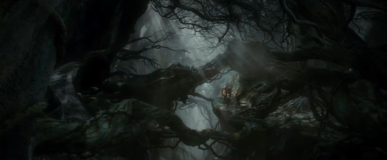 Bilbo y los Enanos en el Bosque Negro