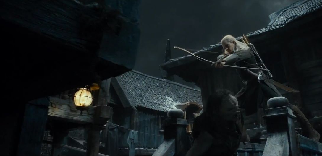 Legolas mata a un Orco en Esgaroth