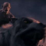 Azog monta su Wargo blanco