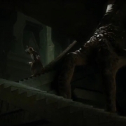 Bilbo intenta escapar de Smaug
