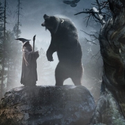 Gandalf y Beorn transformado en oso