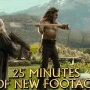Bilbo y Gandalf hablan con Beorn