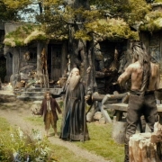 Bilbo y Gandalf con Beorn