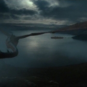 Smaug vuela hacia la Ciudad del Lago