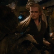 Legolas luchando con los Orcos en Esgaroth
