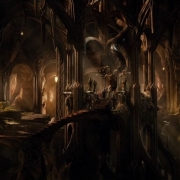 Uno de los salones del palacio de Thranduil