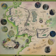 Mapa de la Tierra Media a color de Pauline Baynes