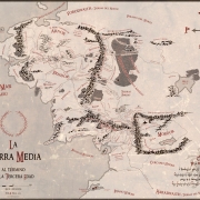 Mapa de la Tierra Media vintage de Juan M. Villa