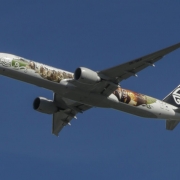 El avión de El Hobbit sobrevolando la premiere