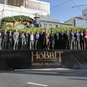 El equipo de El Hobbit en la premiere