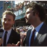 Dean O'Gorman y Aidan Turner en la alfombra roja