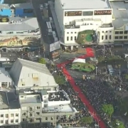 La alfombra roja de la premiere