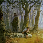 Boromir y Frodo en Amon Hen
