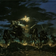 Gandalf se enfrenta a los Nazgûl en la Cima de los Vientos