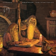 Gandalf y Thorin en Bree