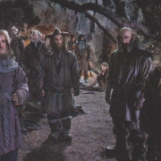 Gandalf, Ori, Dori, Nori, Bifur, Bilbo, Dwalin y Glóin
