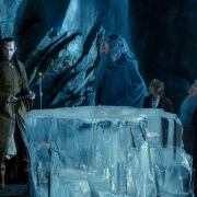 Thorin, Elrond, Bilbo, Gandalf y Balin en Rivendel