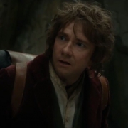 Bilbo atravesando las montañas