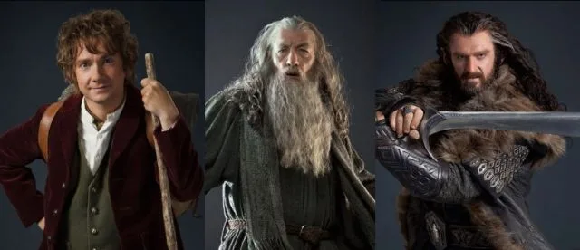 Descripciones oficiales de Bilbo, Gandalf y Thorin