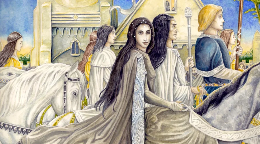 16-06-3019 Arwen, Elladan y Elrohir parten hacia Minas Tirith