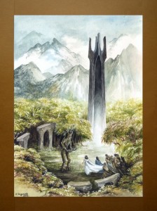 Bárbol le entrega las llaves de Orthanc al Rey Elessar, según Anna Szypszak 
