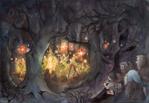 El banquete de los Elfos, según la artista finesa Ulla Thynell