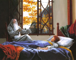 Frodo despierta en Rivendel, según Carol Emery Phenix