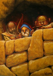 Thorin en el parapeto de Erebor, según Barbara Sliwinska
