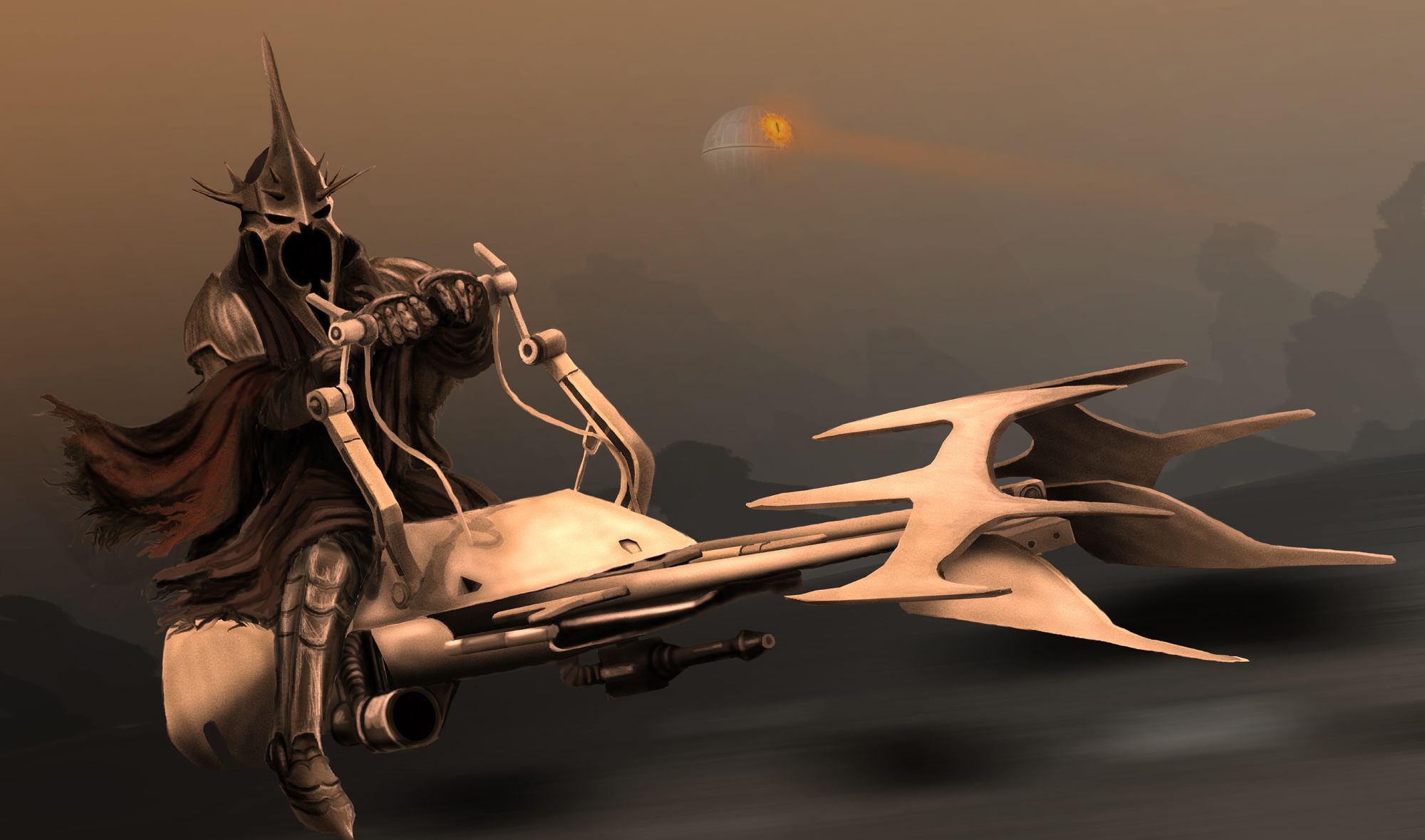 El Rey Brujo en motojet, según Benjamin Collison