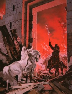 Gandalf y el Rey Brujo, según Angus McBride